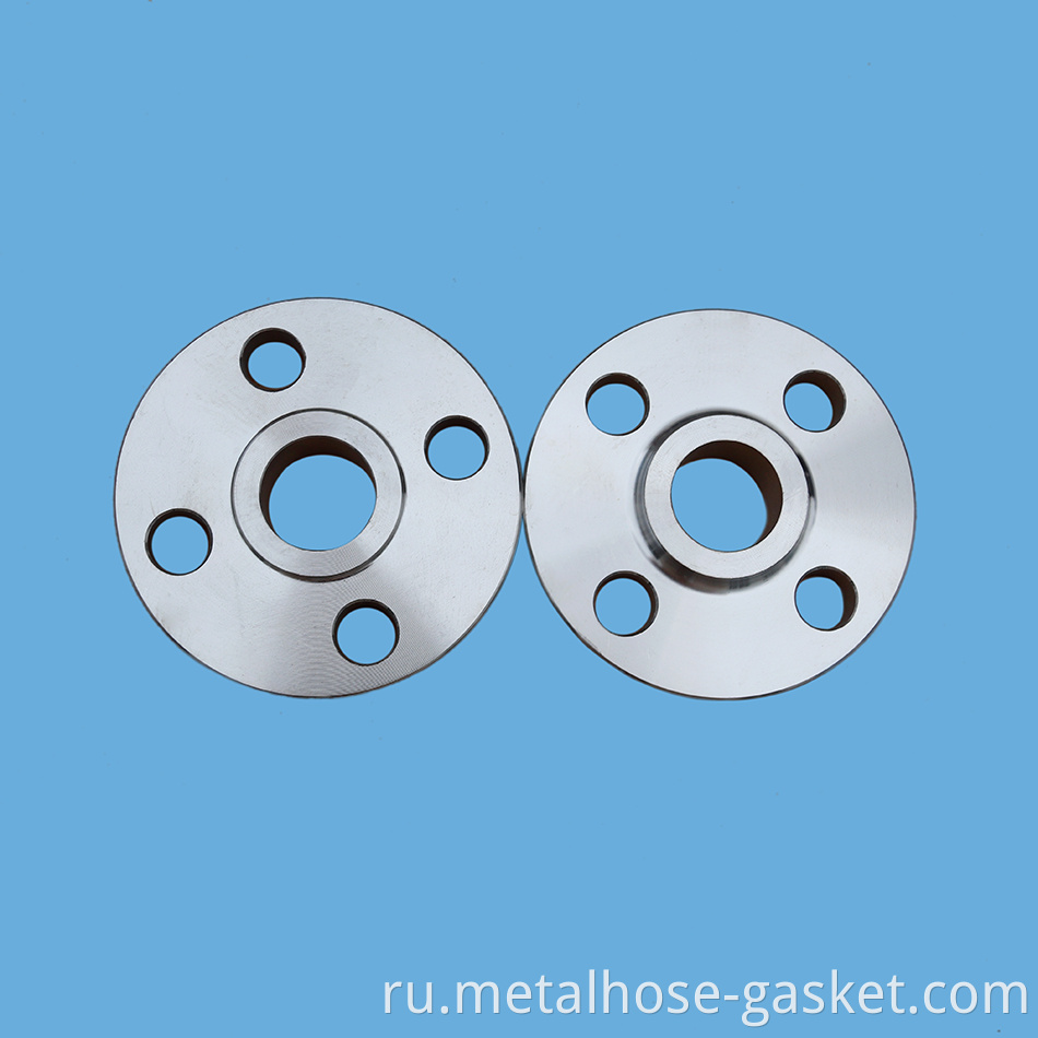 Flat welded steel flange with neck